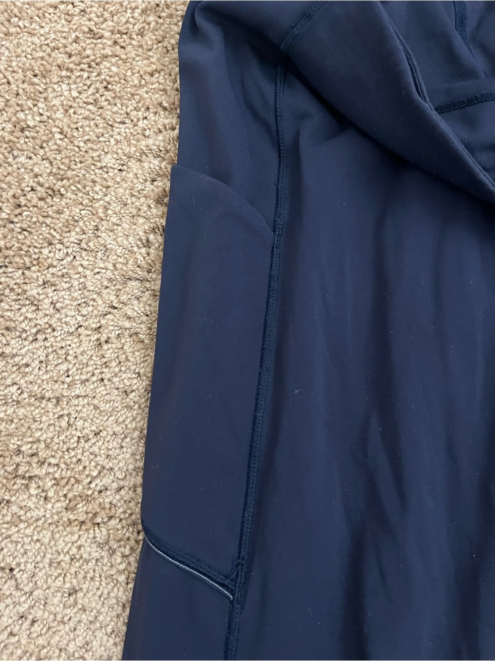 Lululemon Navy High-Rise Leggings with Side Pocket - Picture 2 of 6